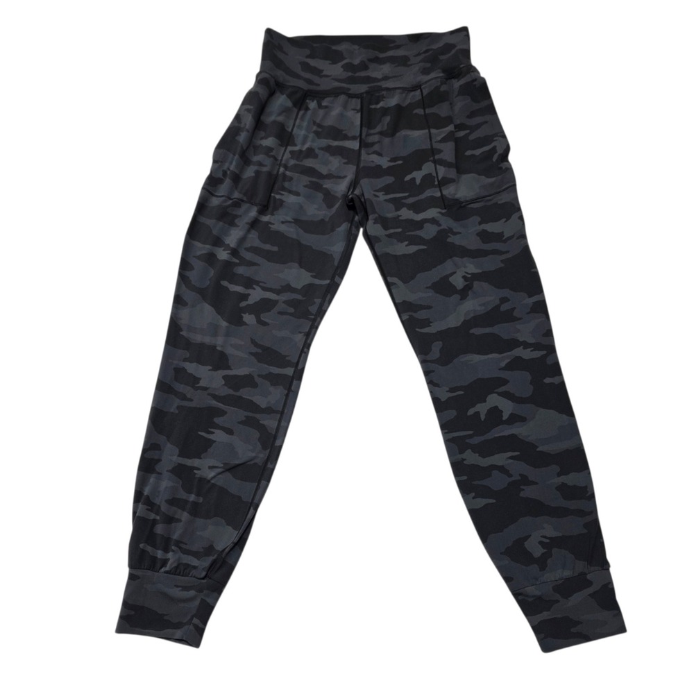 Athleta Salutation Jogger Women M Black‎ Camo High Rise Yoga Athleisure